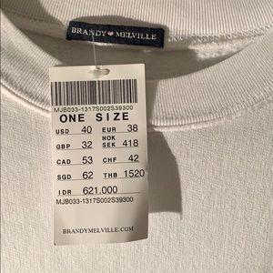 Brandy Melville Tops - NWT Brandy Melville France Sweatshirt Brandy Melville Tops - NWT Brandy Melville France Sweatshirt